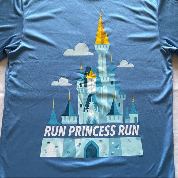Run Disney Cinderella Light Blue "RUN PRINCESS RUN" Short Sleeve T-Shirt Size S - Picture 5 of 9